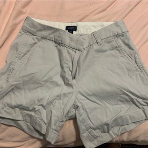 Khaki j crew 5 inch inseam shorts